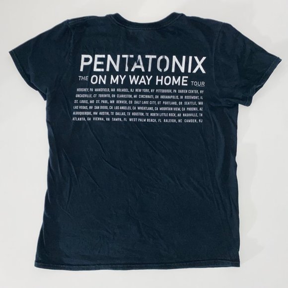 Pentatonix 2015 Tour On My way Home Concert Band Tee Mens Size Medium Black - Picture 2 of 16
